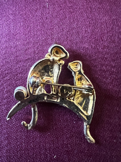 ヴィンテージブローチ(猫)