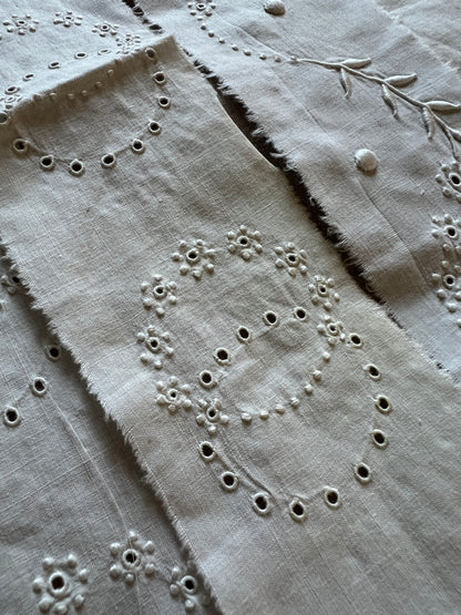 白刺繍トリムセット