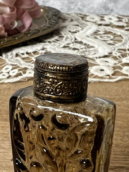 ★古い小瓶(アンバー)