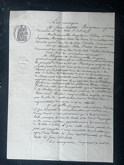 19世紀手描き公文書セット