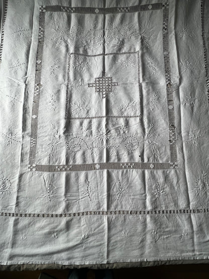 白刺繍大判クロス(ダメージ)