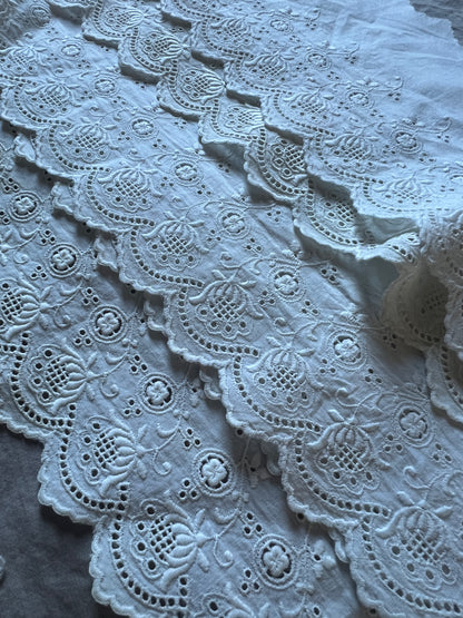 白刺繍トリムセット