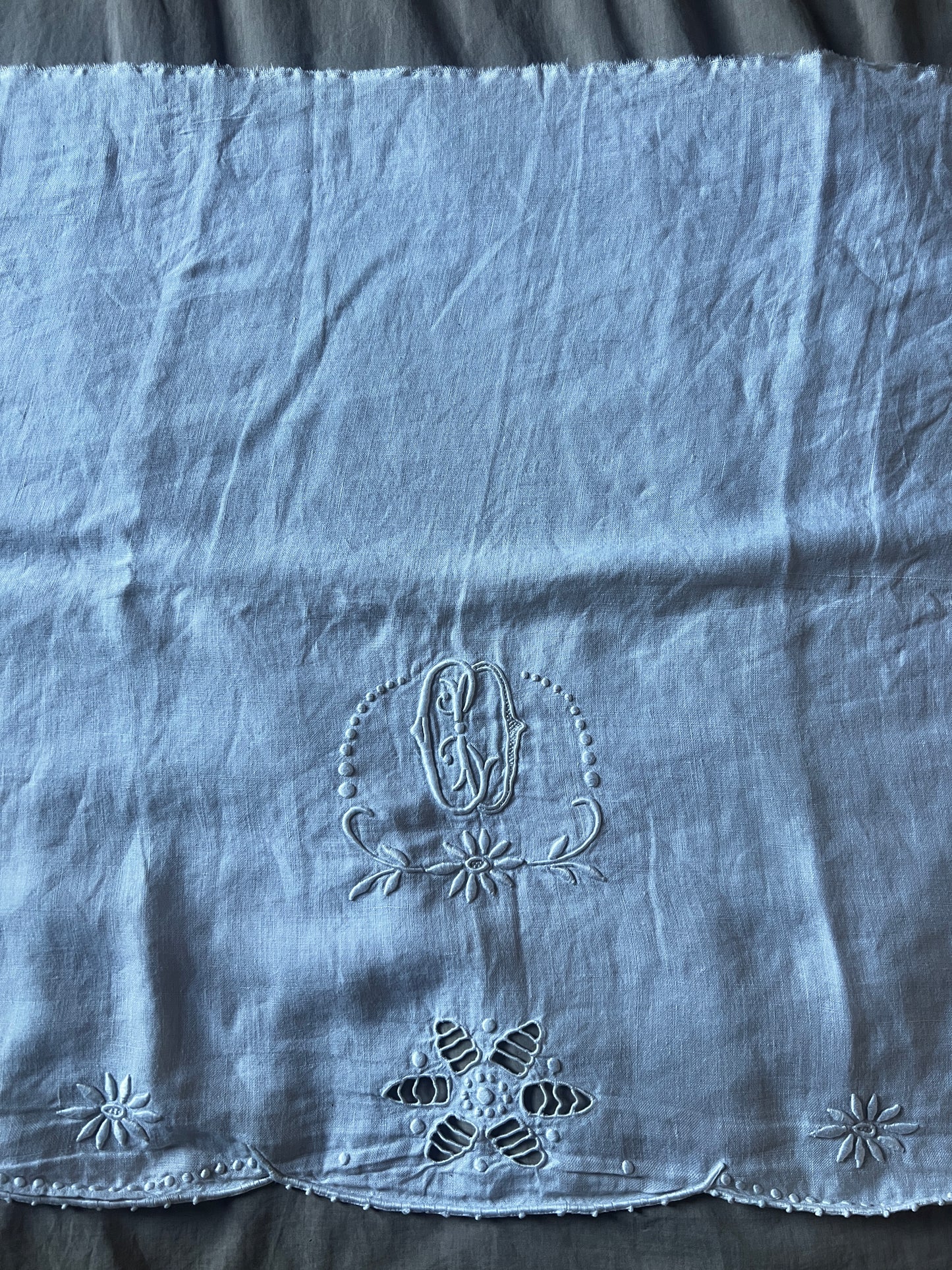 モノグラム刺繍端布