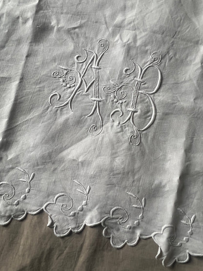 モノグラム刺繍端布