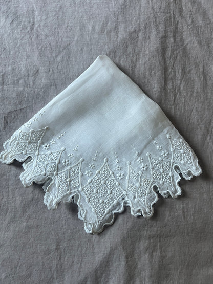 白刺繍婚礼用ハンカチ