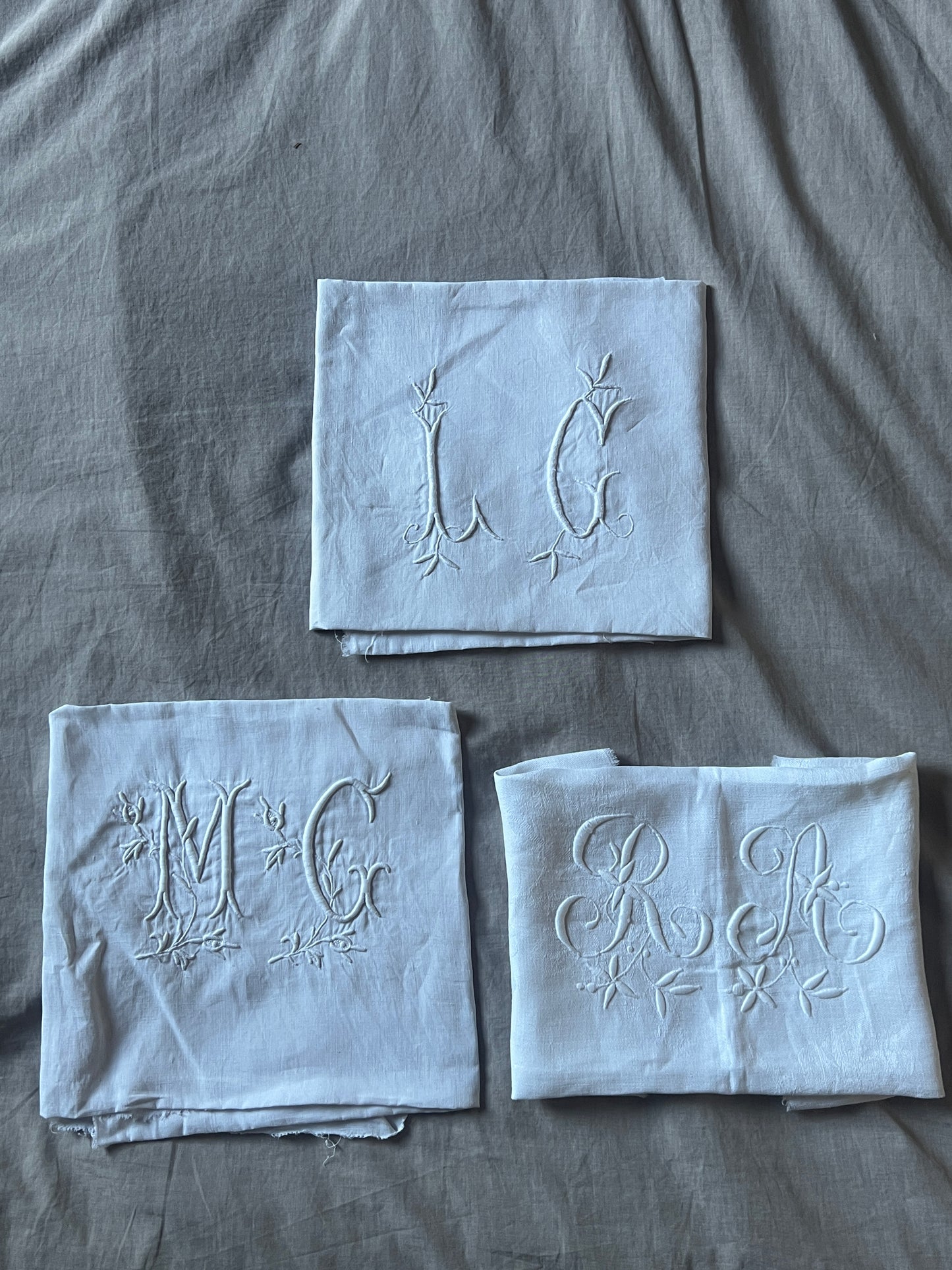 モノグラム刺繍端布セット