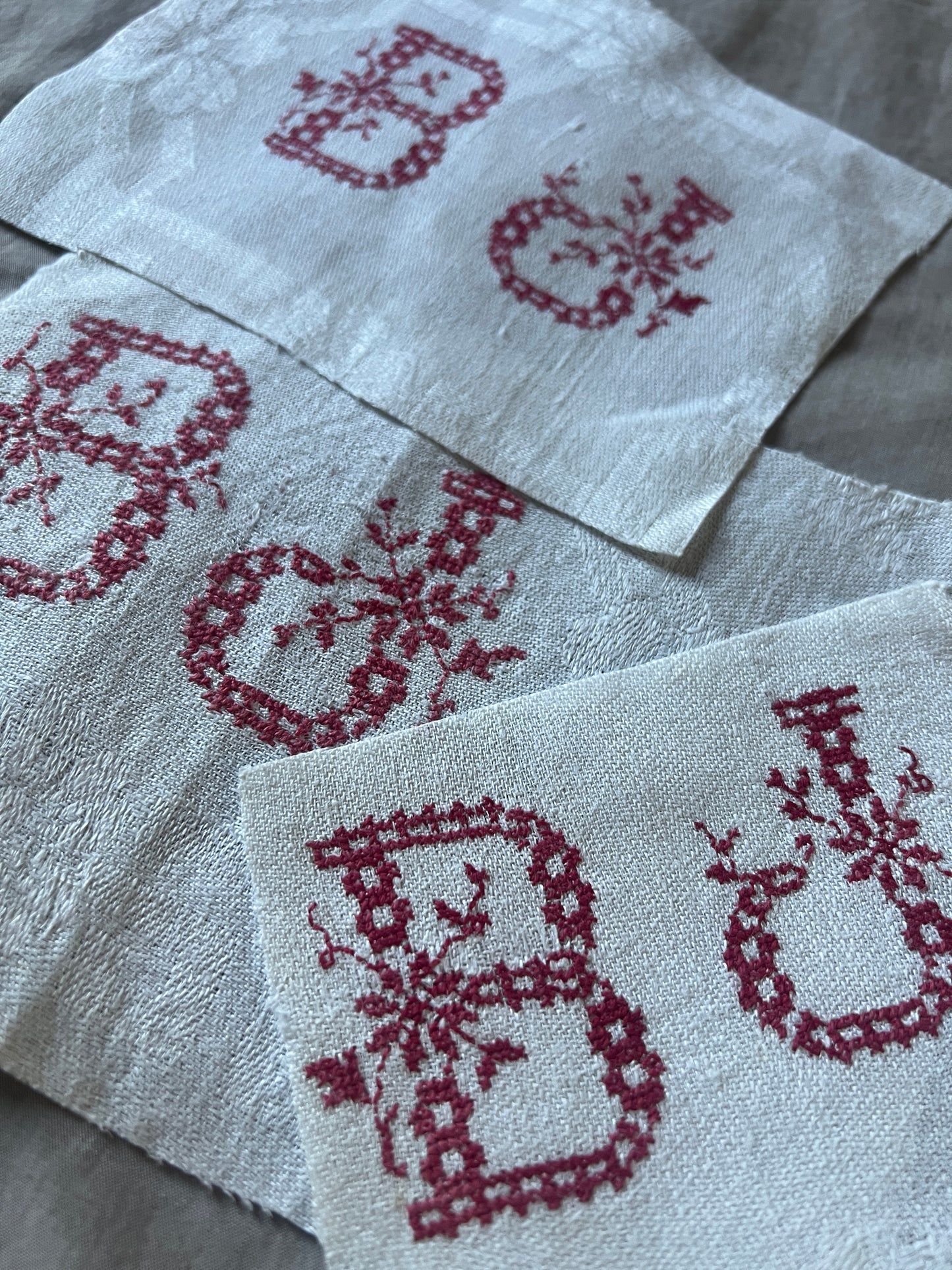 モノグラム刺繍端布セット