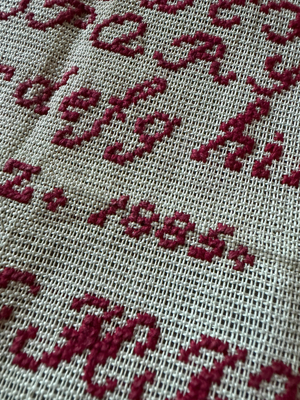 赤糸刺繍サンプラー(1885)