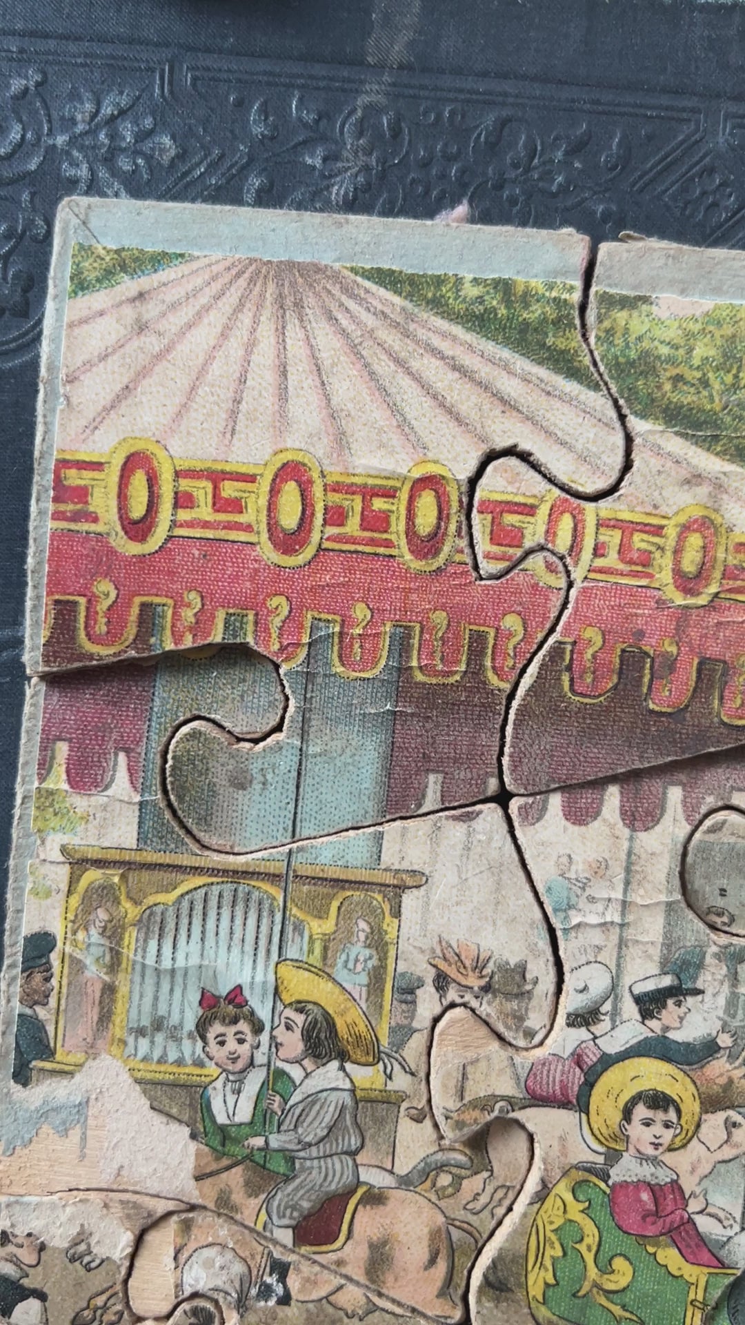 古いジグソーパズル(遊園地) – France Antique 銀色アンティーク