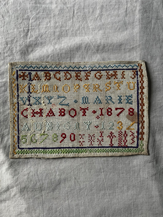 1878年刺繍サンプラー